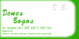 denes bogos business card